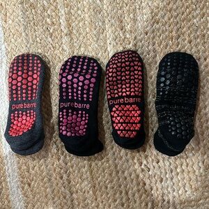 Pure Barre Sticky Socks - Bundle of 4 Pairs - Size S